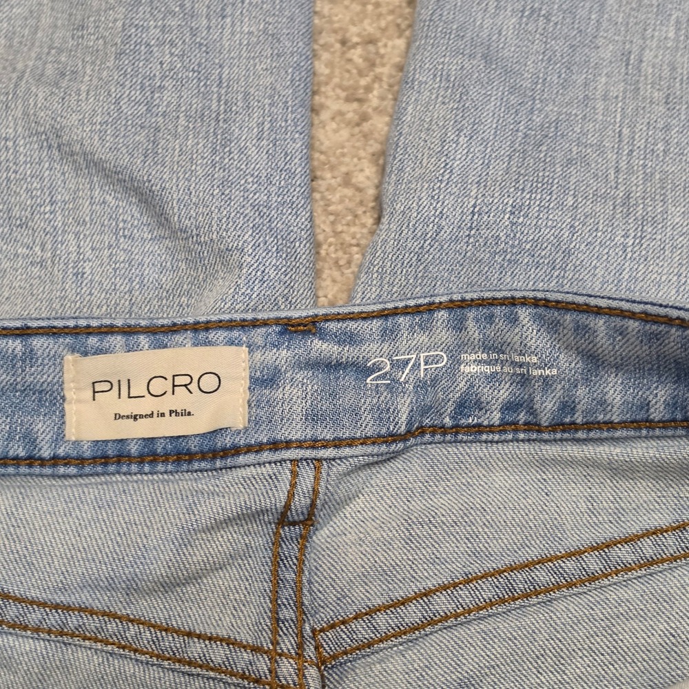 Anthropologie Pilcro The Millie Low Slung Barrel Jeans Light Wash 27P Petite - Picture 5 of 10